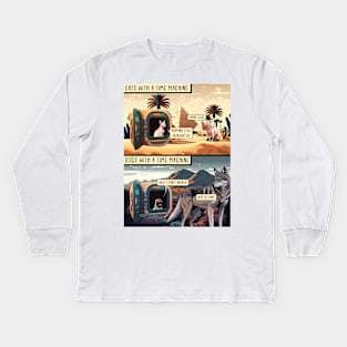 Time Machine Kids Long Sleeve T-Shirt